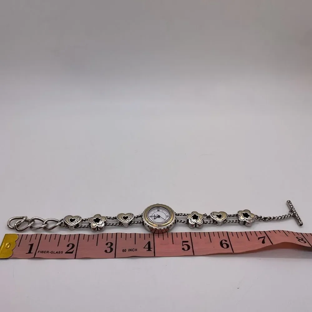Brighton Garden Grove Silver and Gold Floral Women's Watch